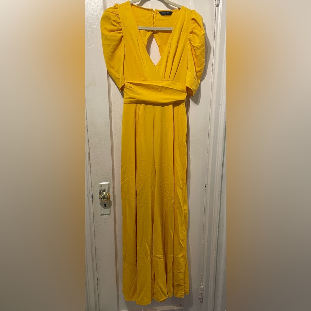 Yellow Off-Shoulder Jumpsuit